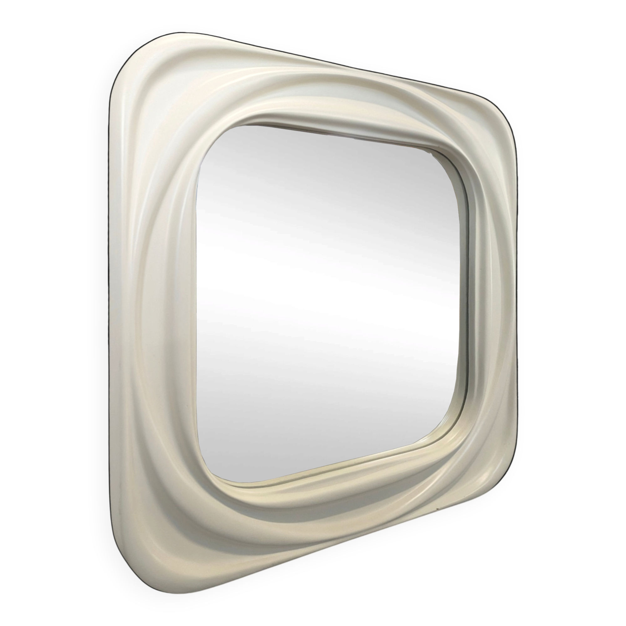Italian square resin mirror from the 1970s.