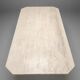 Large dining table in travertine, 1980s.