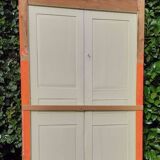Pair of 19th-century cupboard doors and their frame (1st), woodwork