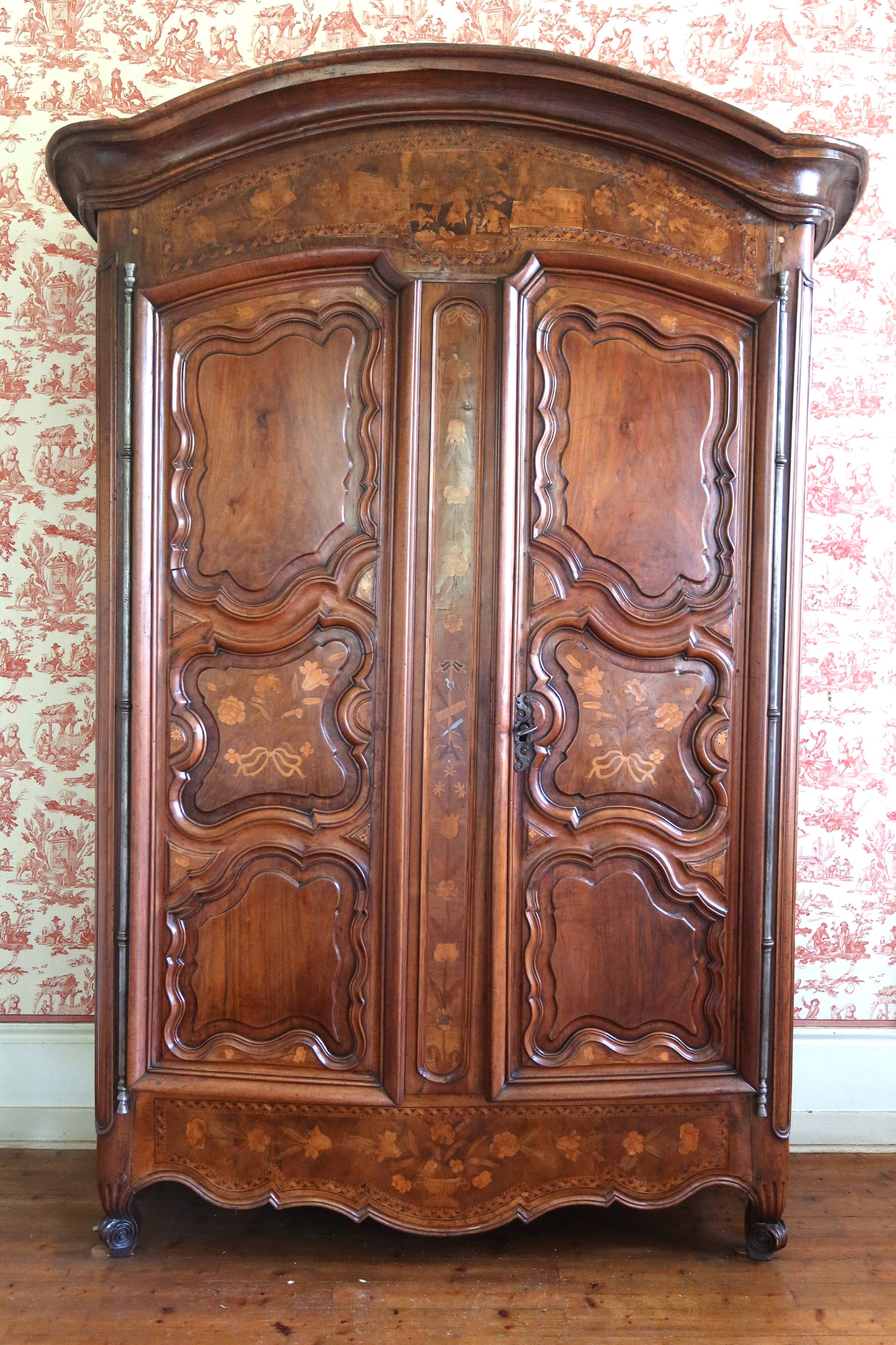 18th century curved Louis XV wardrobe