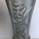 Ancient enamelled cast iron vase