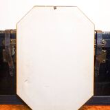 Art Deco style golden octagonal wall mirror