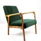 Fauteuil vintage en velours vert, années 1970