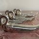 Set of 6 silver-plated swan knife rests
