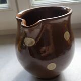 Stoneware pitcher.