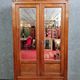 Art Deco period library cabinet in solid oak with honey patina circa 1925
