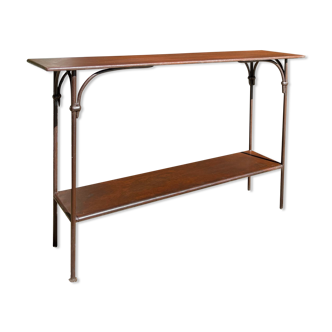 Artisanal wrought iron console