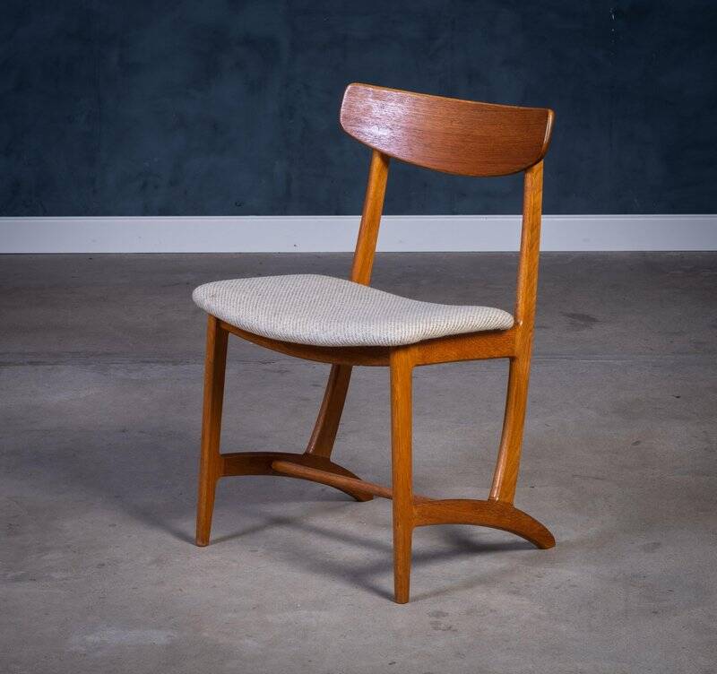 Dining Chairs in Oak and Teak, Denmark, 1960s, Set of 6