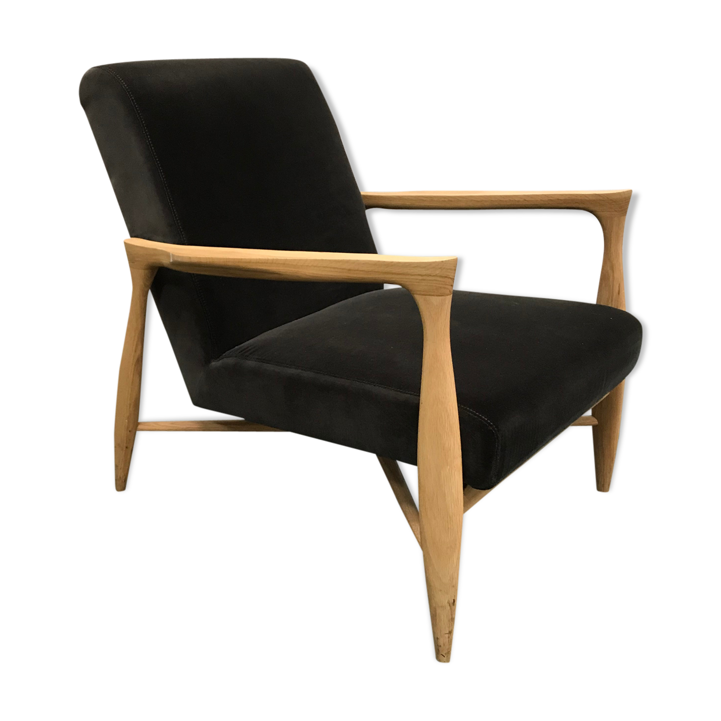 Floating velvet grey velvet chair chic Red Edition