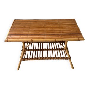 Table basse en rotin
