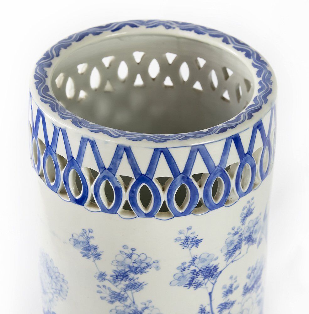Chinese hand painted ceramic umbrella stand