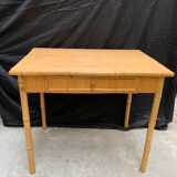 Desk and its vintage bamboo chair