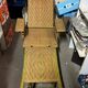 Ancienne chaise longue fauteuil en rotin osier de jardin