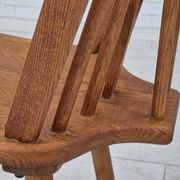 1960s, set of 4 scandinavian dining chairs in solid oak wood, original good condition.
