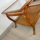 Vintage rattan & glass coffee table – 86 cm – authentic charm