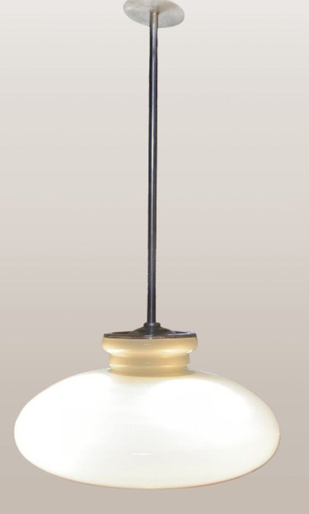 Opaline glass pendant lamp for recycled kitchen counter, vintage glass lampshade, 1960