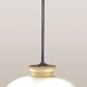 Opaline glass pendant lamp for recycled kitchen counter, vintage glass lampshade, 1960