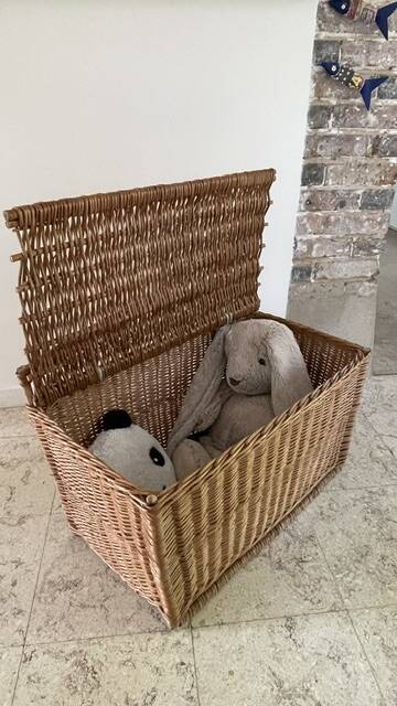 Vintage Rattan Chest Basket