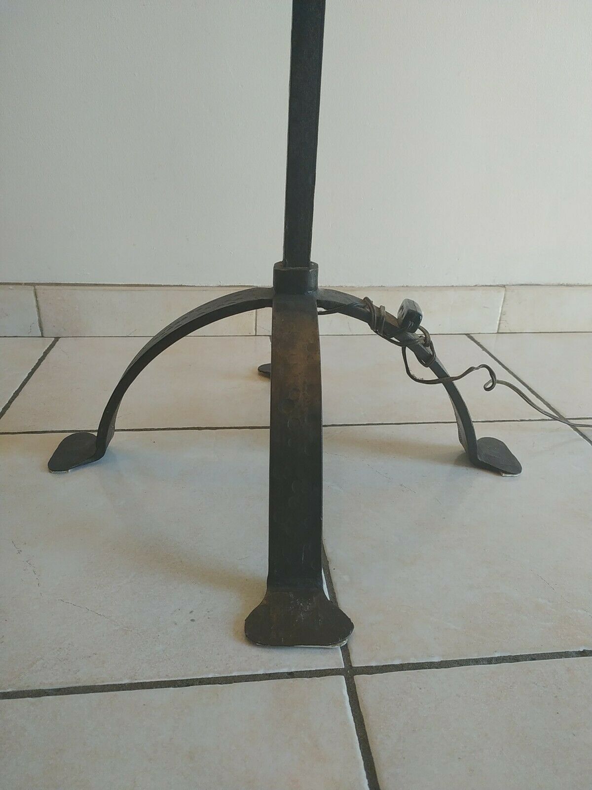 Iron floor lamp forge medieval style