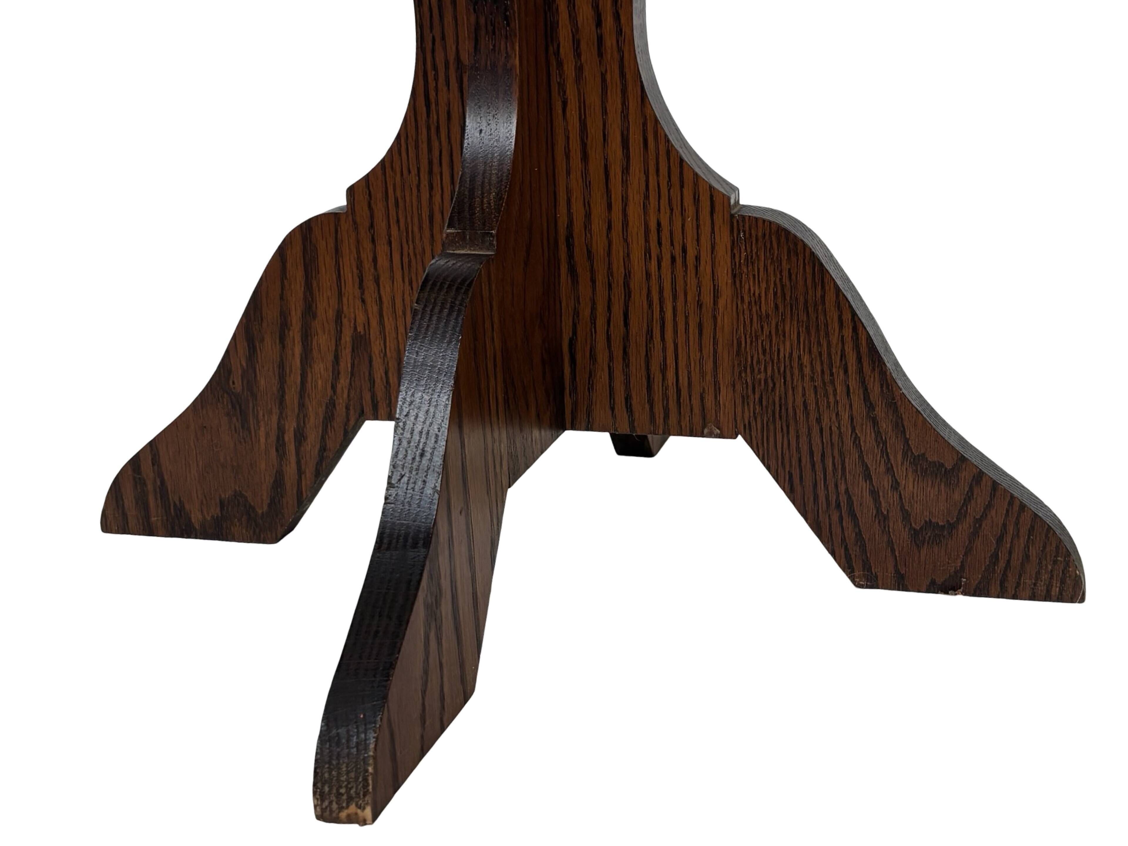 Vintage Plant Stand Side Table Oak Design minimalist