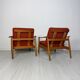 2x 1960s vintage Danish FD164 teak lounge chairs Arne Vodder for CADO