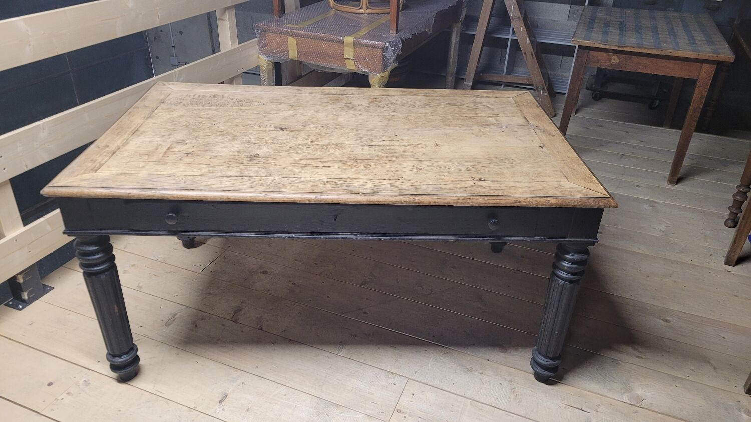 Louis Philippe notary office in oak, 1900 period - 1m49