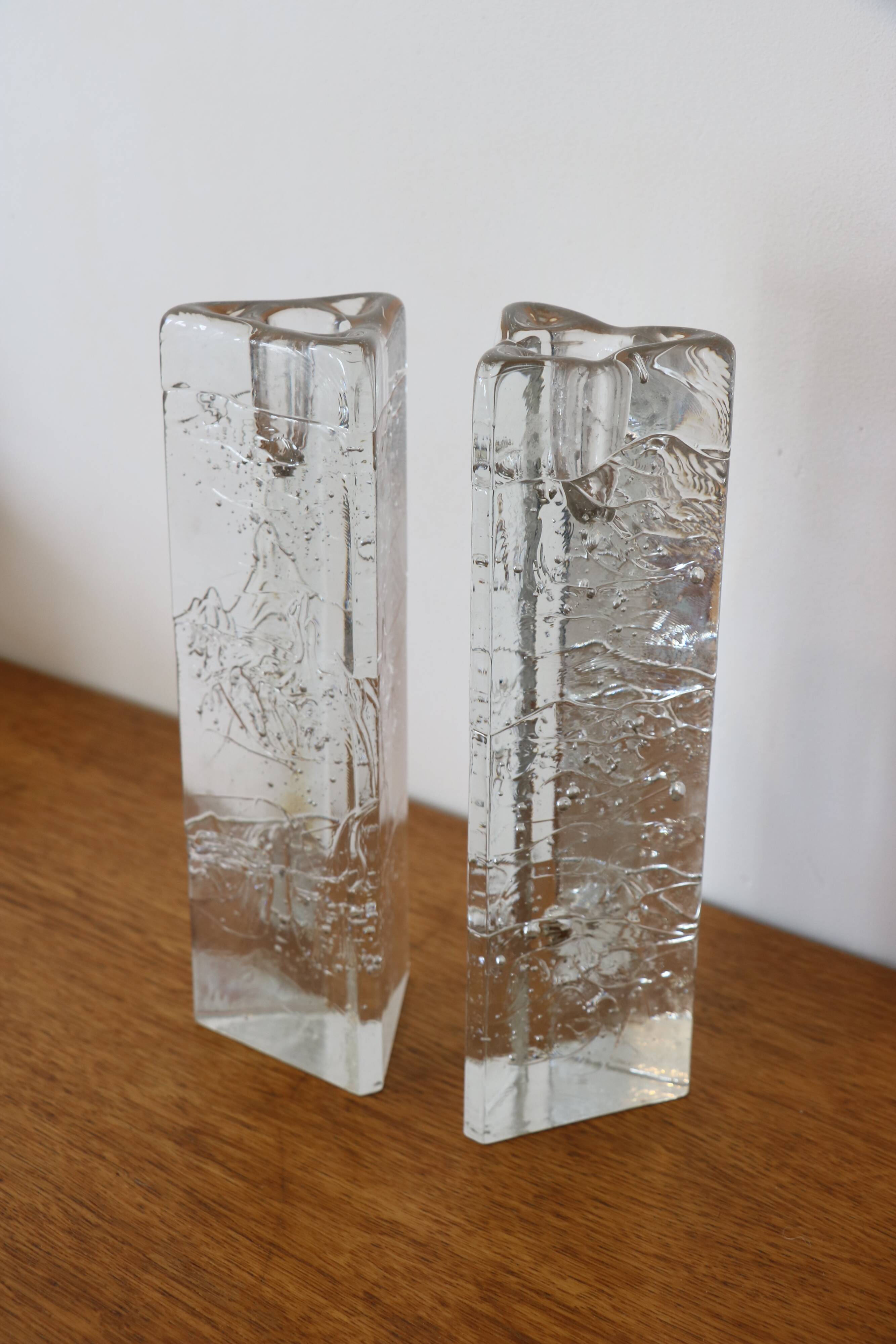 Pair of Scandinavian candlesticks Iittala "Arkipelago" by Timo Sarpaneva