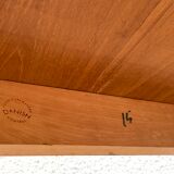 Desk Arne Vodder Teck Danish design 50's box with sliding drawers