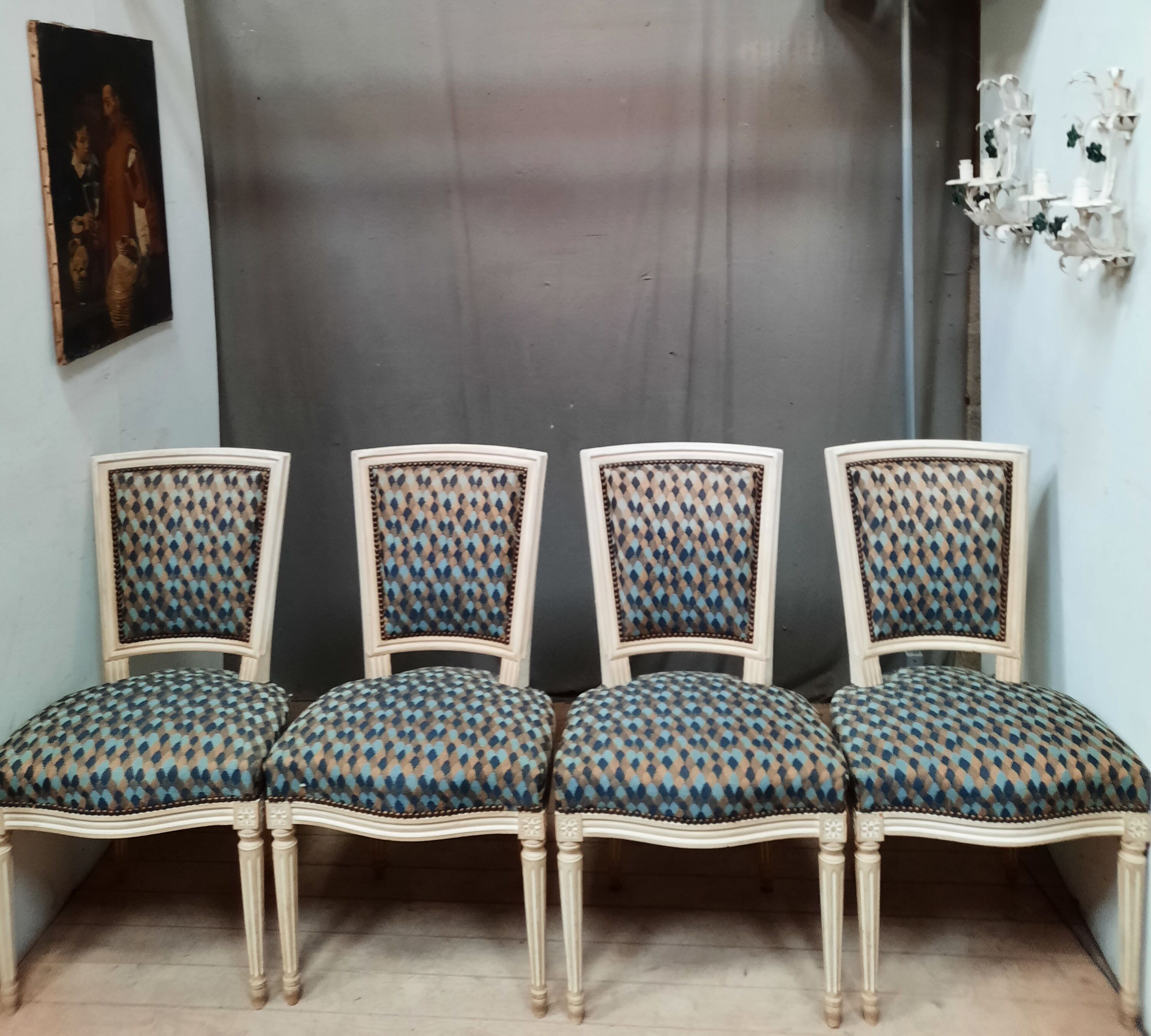 Set of 4 Louis XVI style chairs