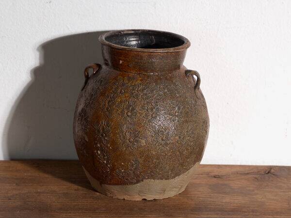 Ancient Chinese glazed stoneware vase – China, circa 1900