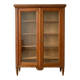Small antique wooden glass-fronted bookcase