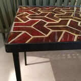 Red ceramic coffee table