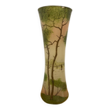 Enameled glass vase “lake landscape” François Théodore Legras