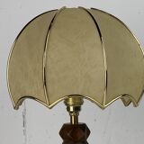 French modernist wood turned mushroom cocoon table lamp, 1950s