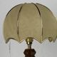 French modernist wood turned mushroom cocoon table lamp, 1950s