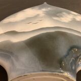 Lens soliflore vase signed Virebent in porcelain, design Yves Mohi, 1970