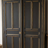 Parisian Armoire "Signature" – Regency Black Satin & Gold Finish (The É