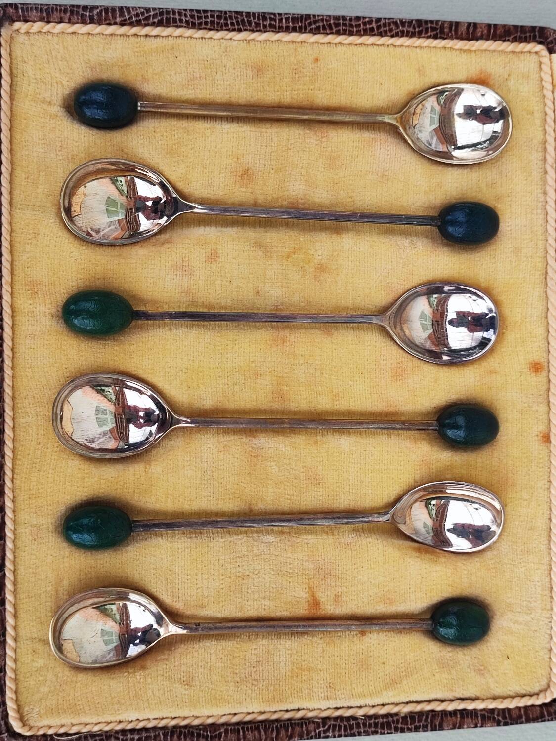 6 Silverplated mocca spoons