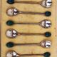 6 Silverplated mocca spoons