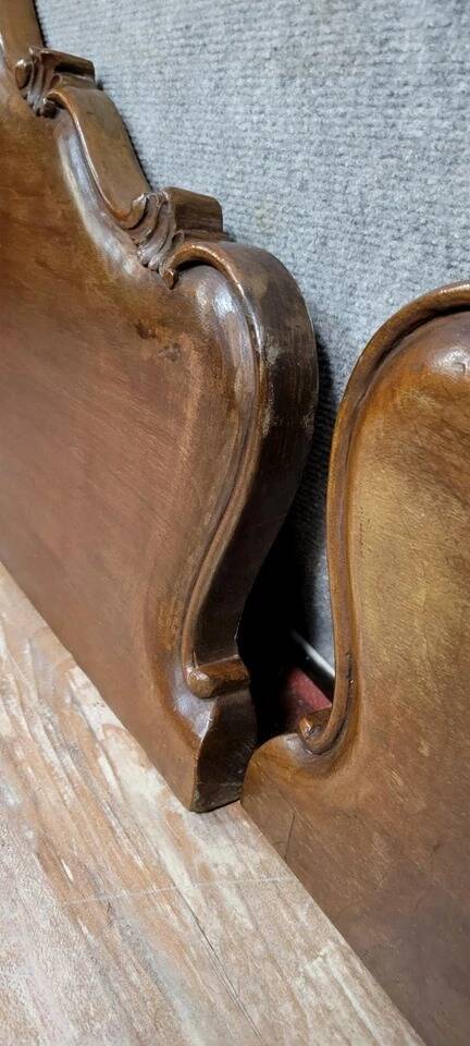 Two pair of Louis XV style walnut door tops from the late 19th century
