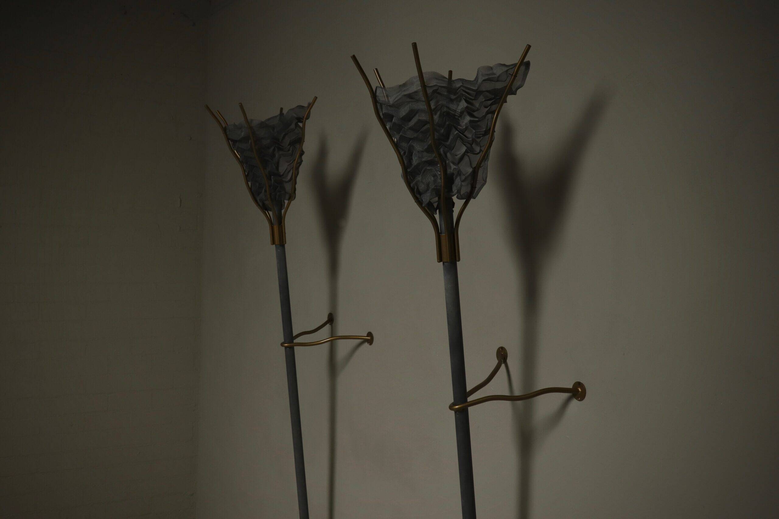 Pair of Torche wall lamps by Rob Eckhardt for Eckhardt and Leeuwenstein, 1980s