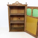 Art Deco display case in solid wood and glass, 1930s