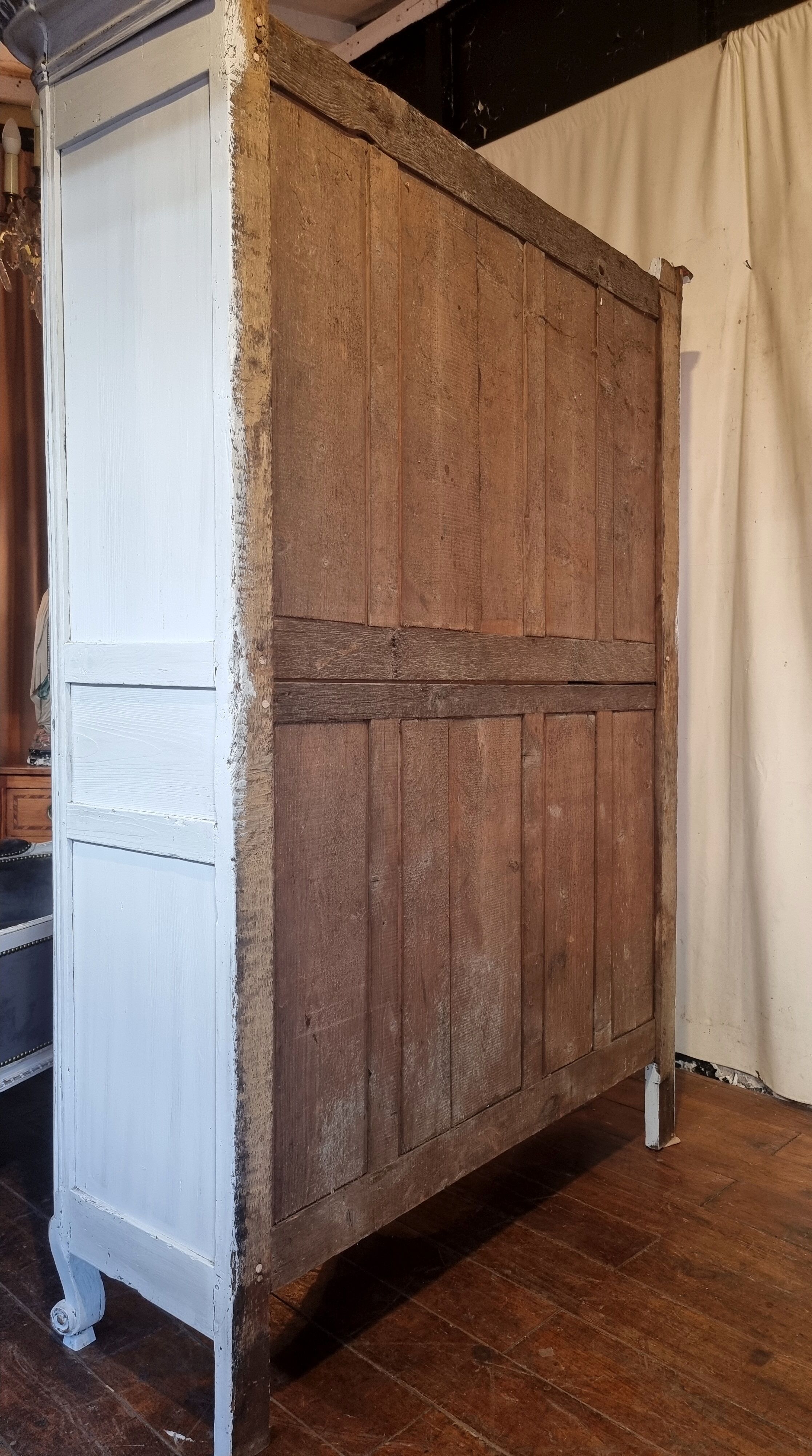 Wedding cabinet de fécamp - upper normandy - transition era - patinated oak - 18th