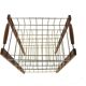 Scandinavian beech and metal magazine rack, Sweden, 1960