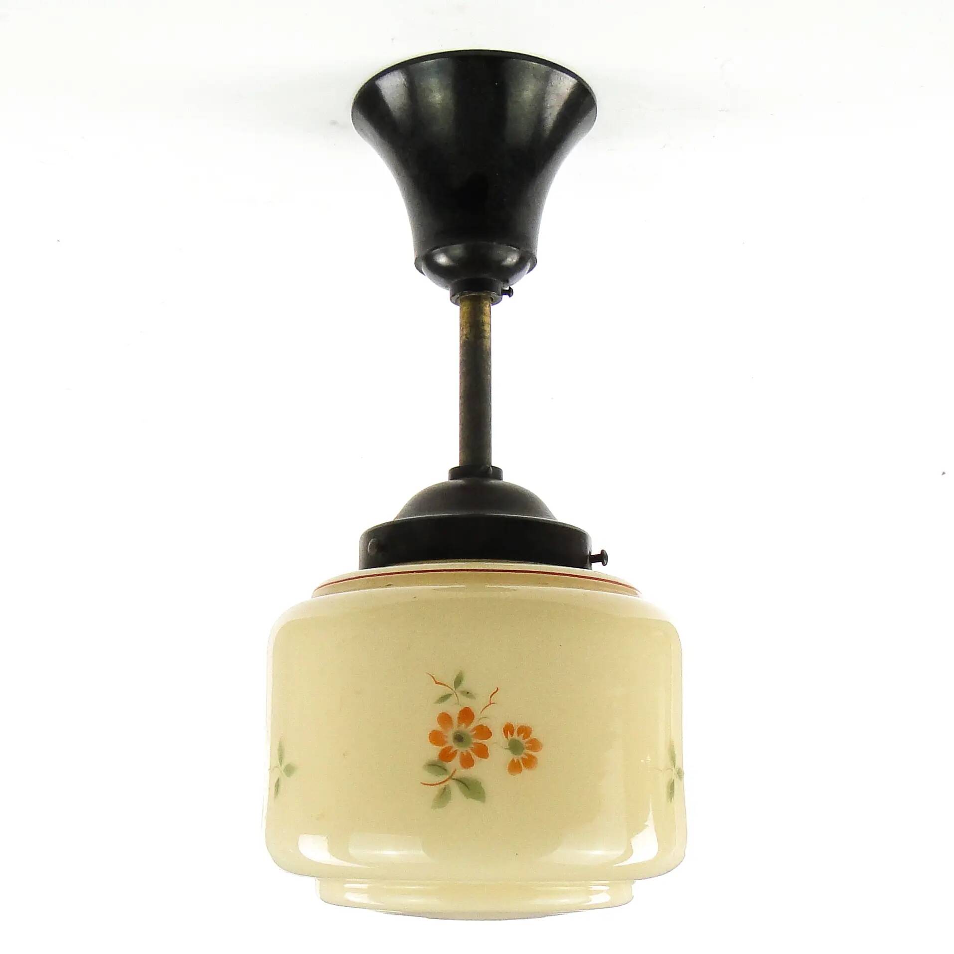 Art Deco ceiling lamp, double-layered glass, Germany, 1930s