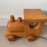 Vintage pine locomotive lamp