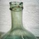 Demijohn green 7 liters in blown glass