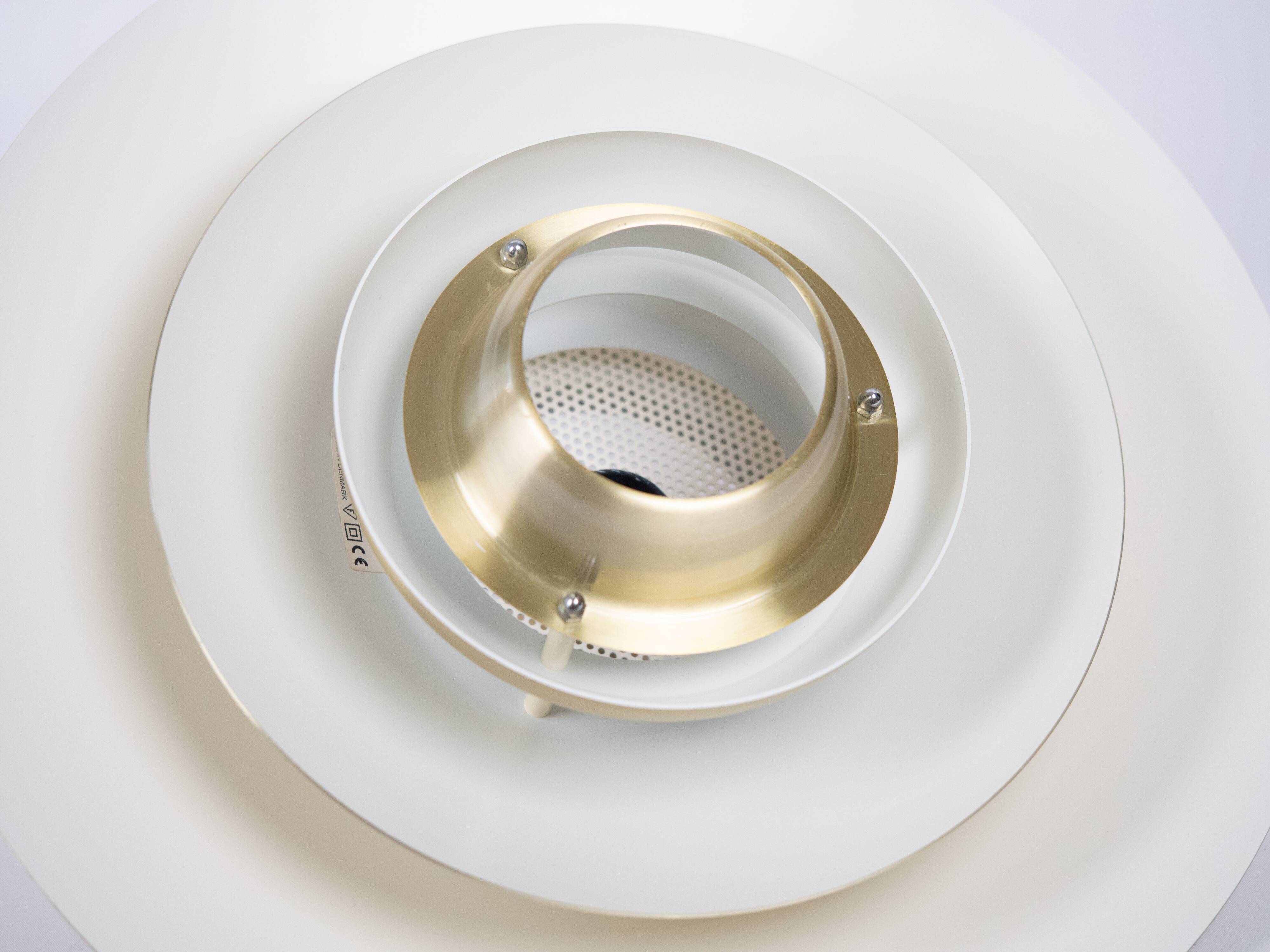 Danish vintage pendant lamp Dania by Kurt Wiborg, Jeka, 1980s