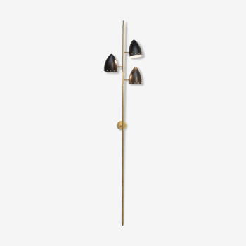 Italian wall lamp fanal 3 cones black