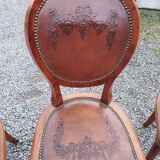 Louis XVI style mahogany chairs x 6